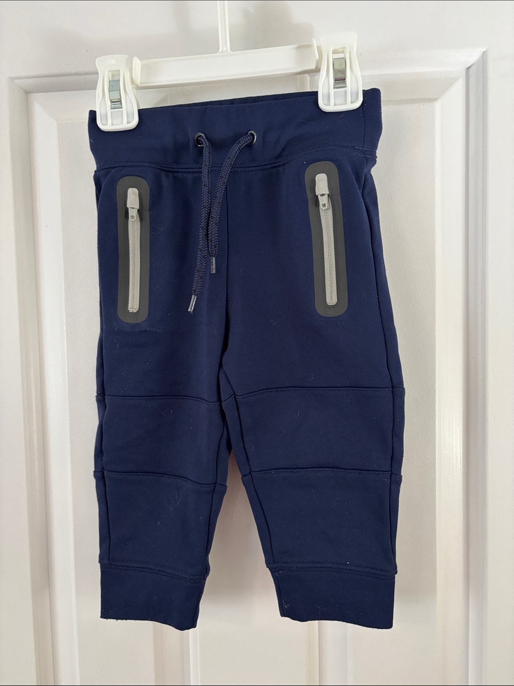 GAP Navy Jogger Pants with Gray Zip Accents